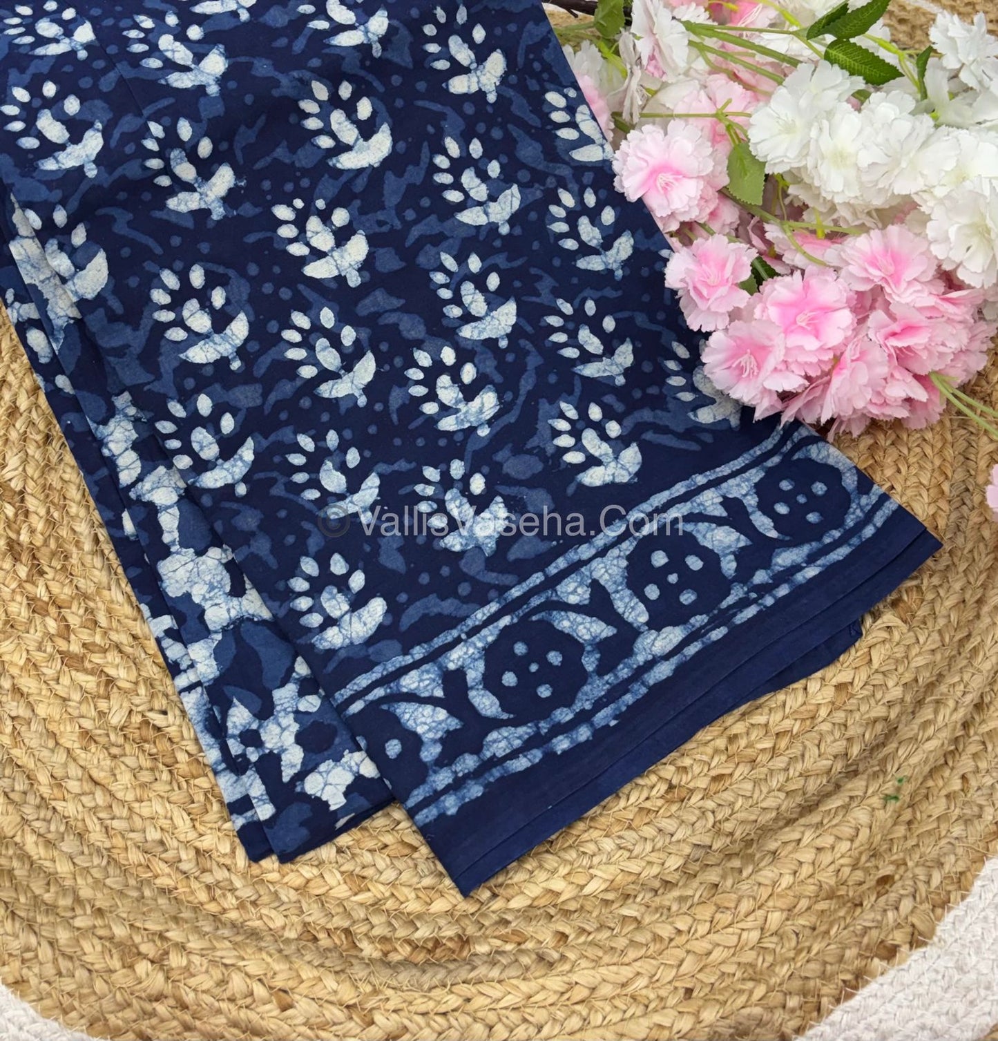 Pure Soft Mul Mul Cotton Sarees - Hand Block Prints - VVMMC006