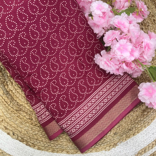 Casual Wear - Fancy Mixed Muslin Cotton - Pink Shade - VVFMC003