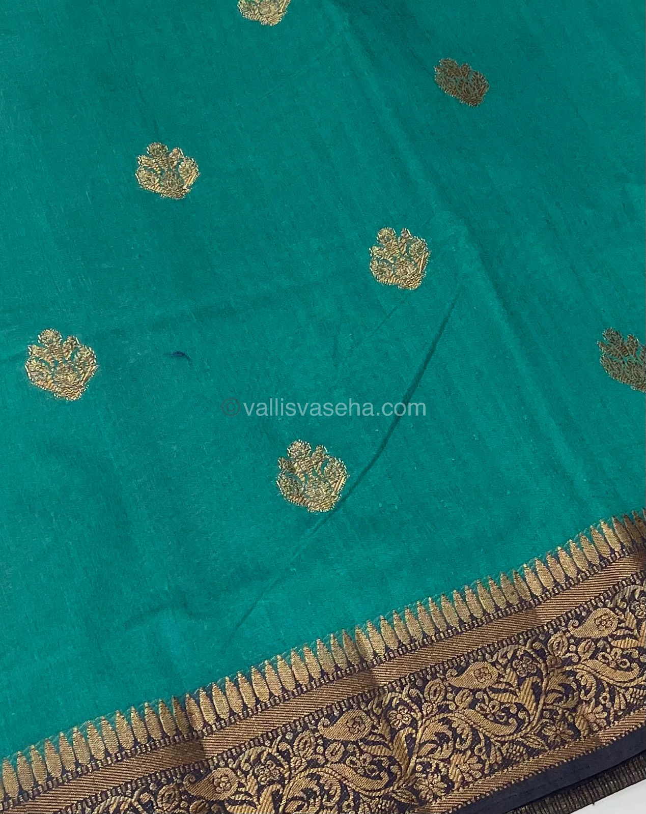 Bamboo Silk Saree - Ramar Blue With Navy Blue Shade - VVBSS001