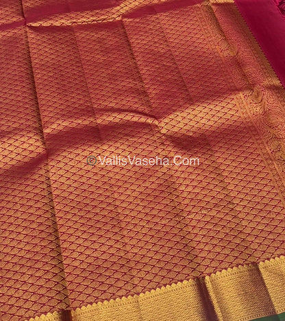 Pure Kanchipuram Silk Saree - Maroonish Red Shade - VVPS011