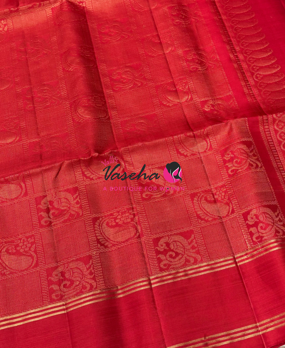 Pure Soft Silk Saree  - Mango Yellow & Red Combo - VVPSS136