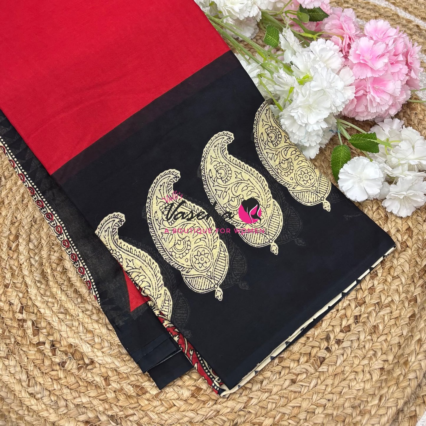 Pure Soft Mul Mul Cotton Sarees - Hand Block Prints - VVMMC011