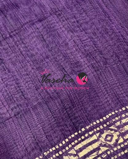 Art Tussar / Art Silk - Purple Shade - VVATS002