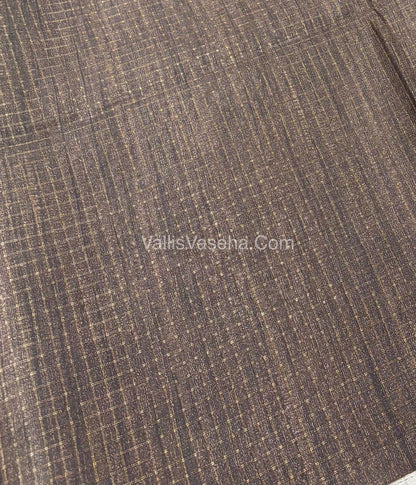 Art Tussar / Art Silk - Grey & Brown Shade - VVATS002