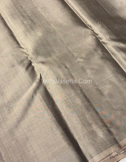 Half Mixed  Soft Silk Saree - Green With Grey - VVPSS073
