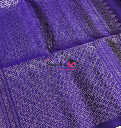 Pure Soft Silk Saree - Border Less  - Violetish Purple Shade - VVPSS068