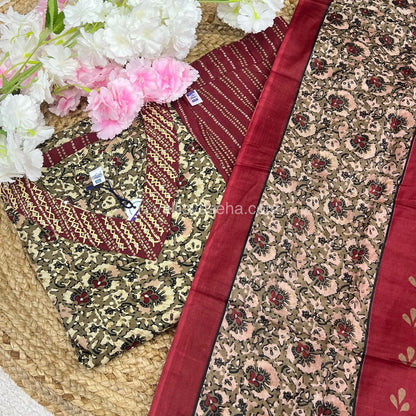 Ready Made - Anarkali - Salwar, Kameez & Duppatta(3pc)- Printed Cotton - VVAS004