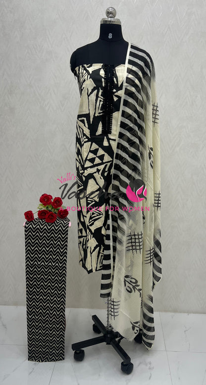 Cotton | Unstitched Material | VVUSM068