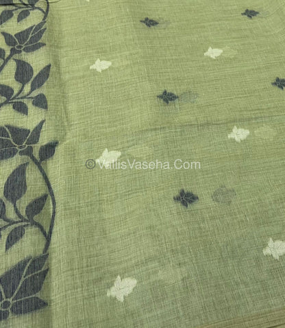 Muga Cotton Saree - Contrast Blouse - VVMCS001