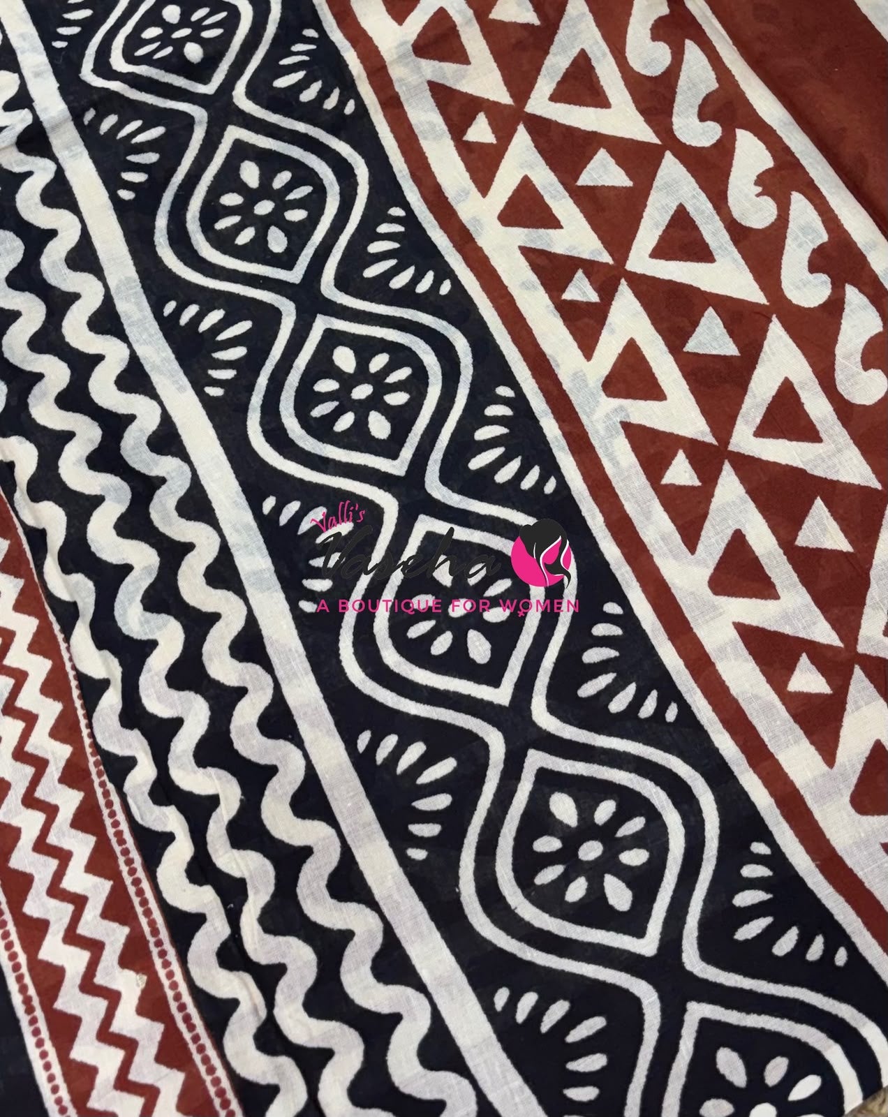 Pure Soft Mul Mul Cotton Sarees - Hand Block Prints - VVMMC011