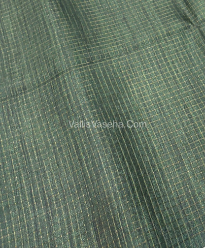 Art Tussar / Art Silk - Orange & Green  Shade - VVATS001