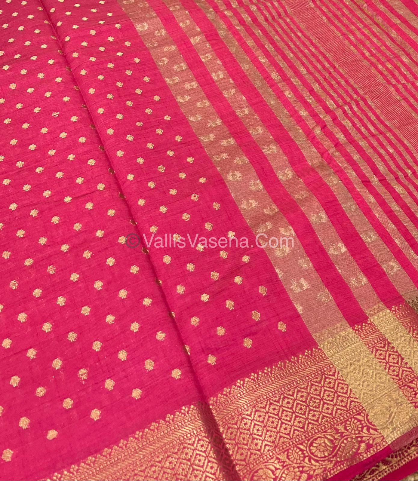 Semi Tussar Silk  - Dark Peach Shade - VVSTS014