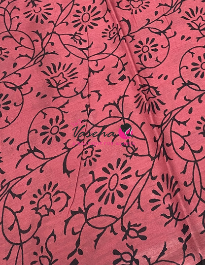 Pure Soft Mul Mul Cotton Sarees - Hand Block Prints - VVMMC011