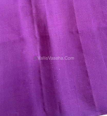 Pure Soft Silk Saree - Green With Purple Shade - VVPSS063