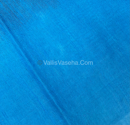Bhagalpuri Silk - Dark Blue With Blue - VVBS007