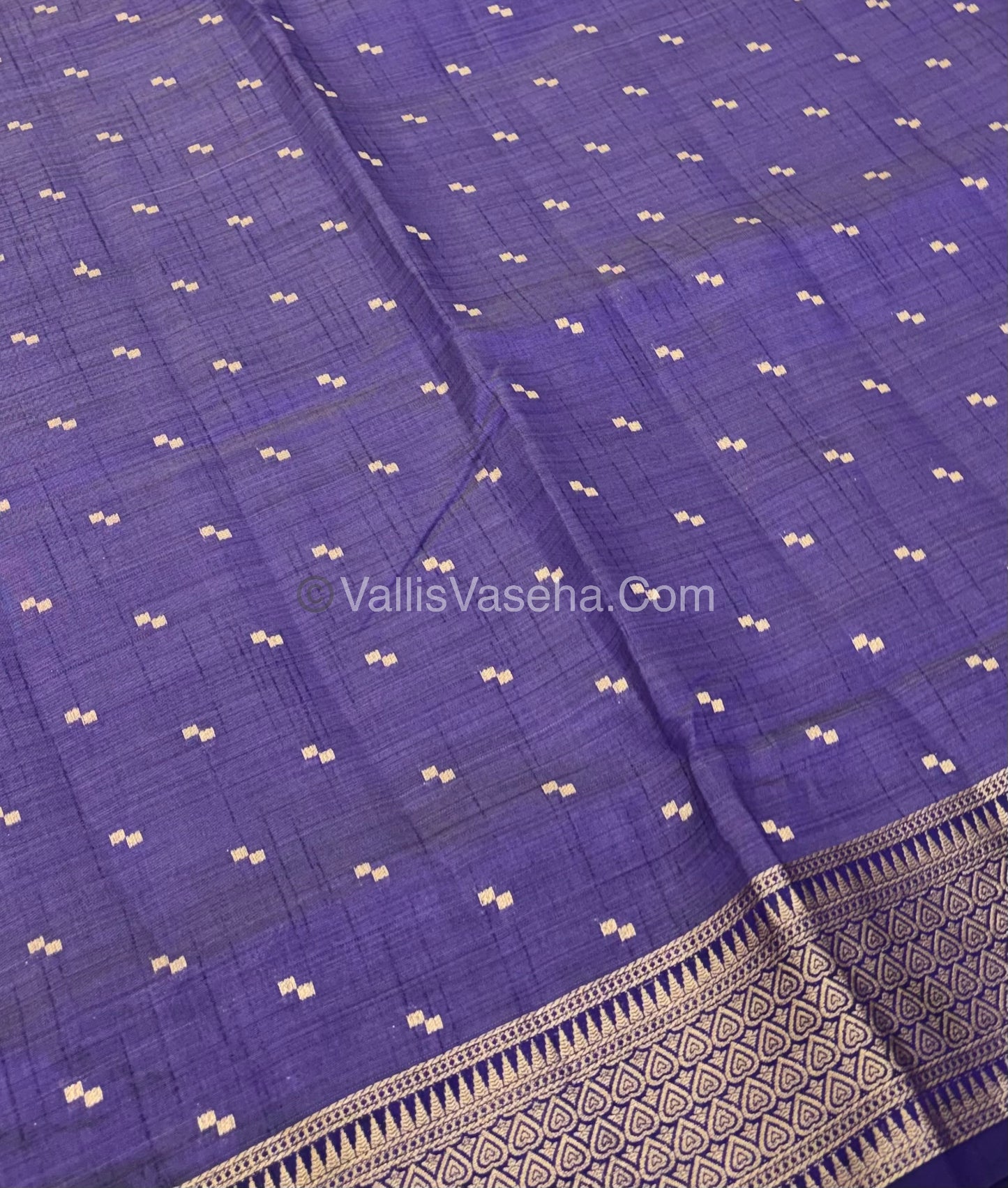 Semi Tussar Silk - Grand Pallu  - Purple Shade - VVSTS020