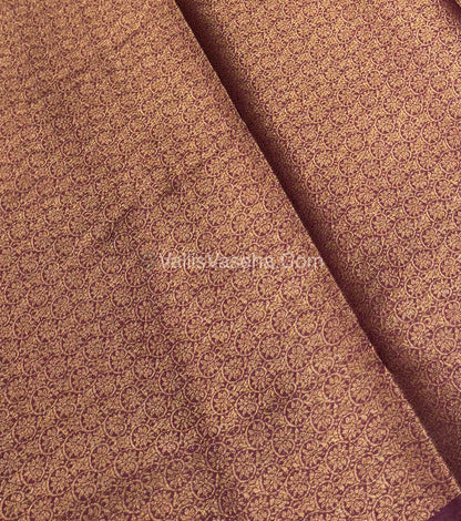 Bamboo Silk Saree  - Dark Green ( Pasi Payaru Green) with Wine Shade - VVBSS001