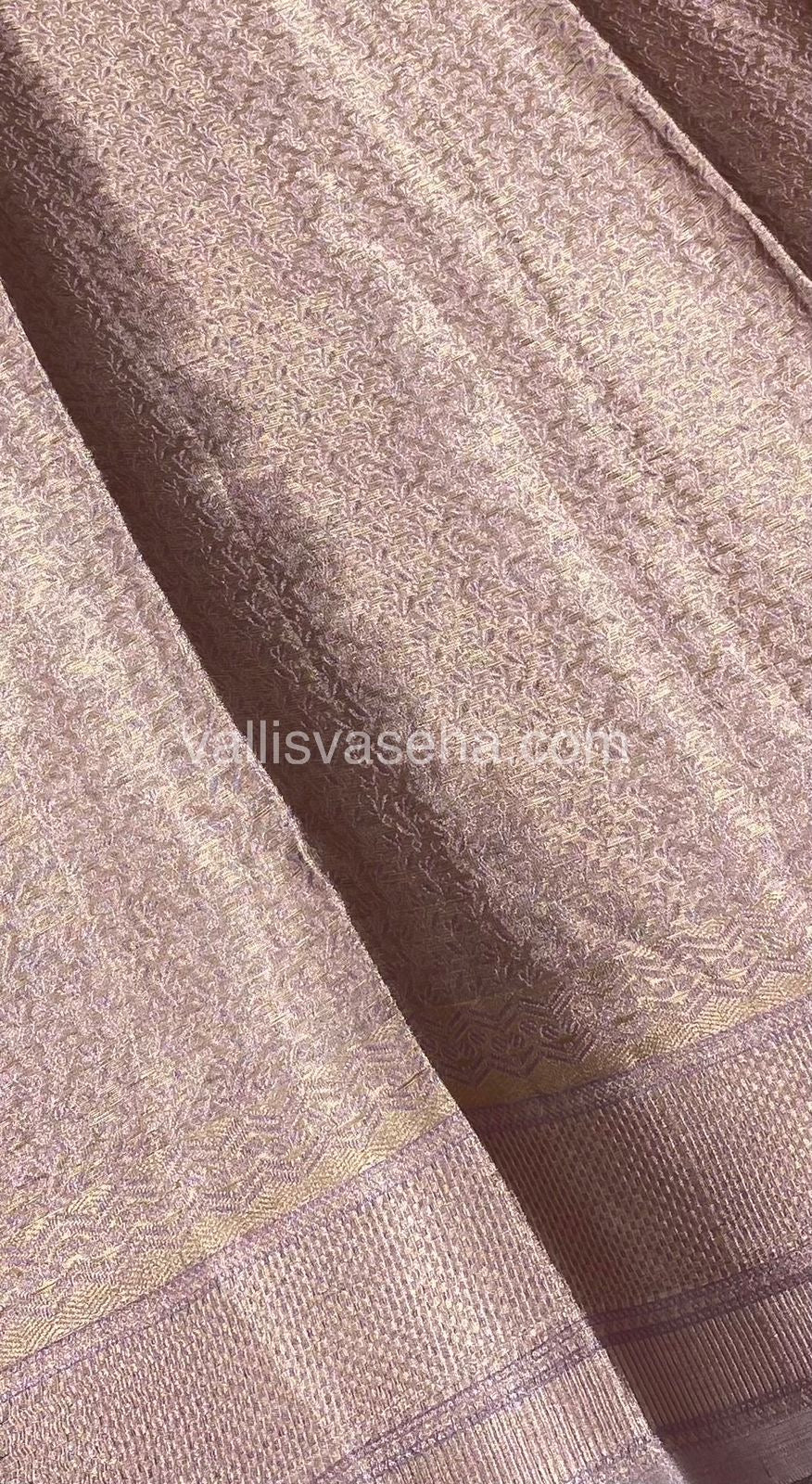 Semi Bridal Tissue Sarees - Light Lilac mixed Pink Shade - VVSBT002