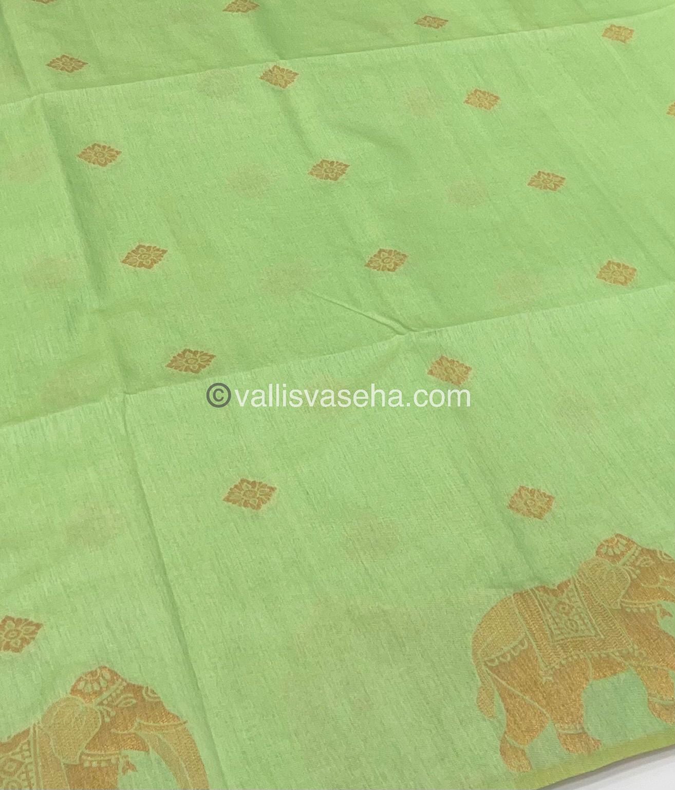 Mulberry Semi Silk - Light Green Shade - VVMS001