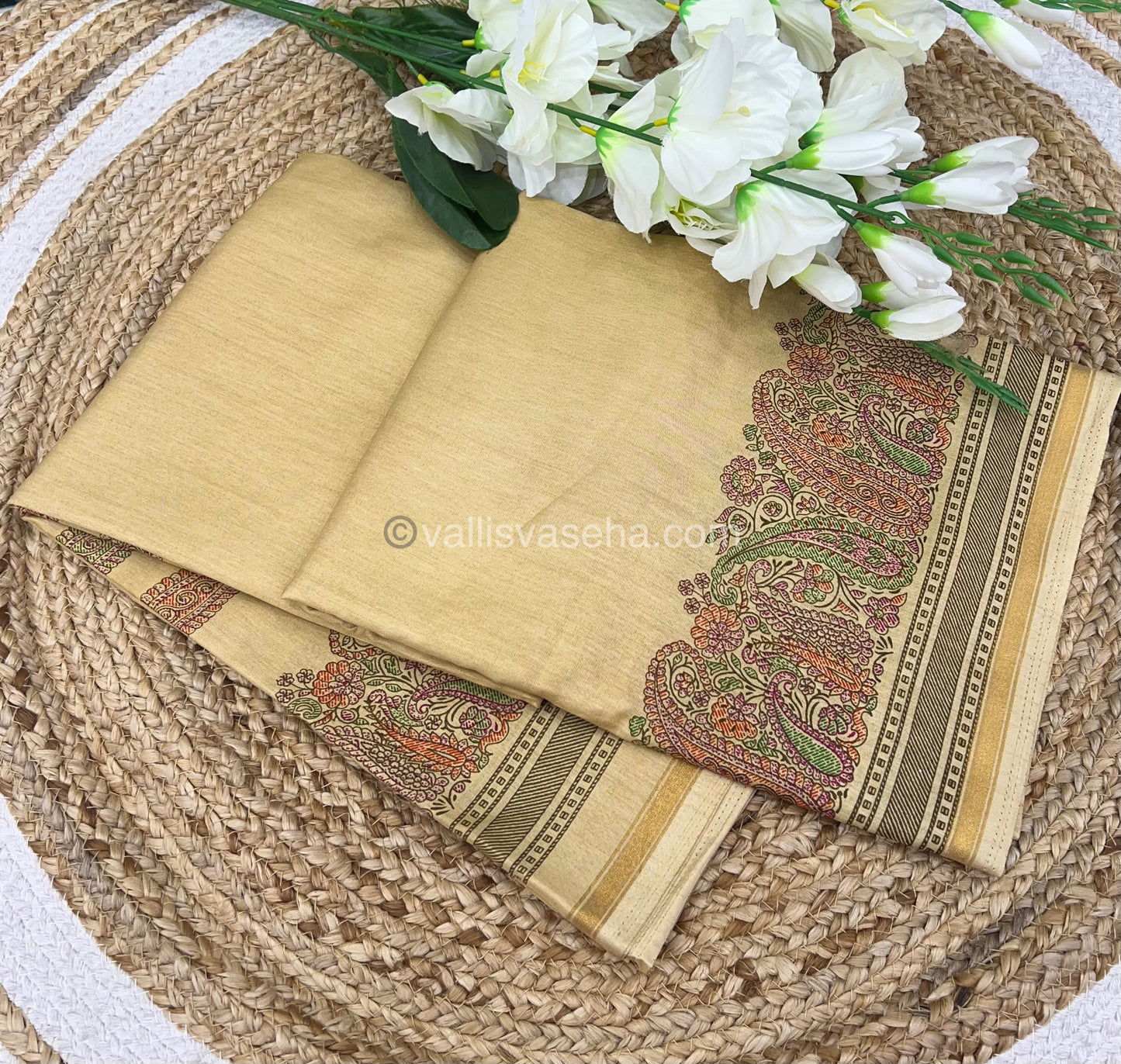 Casual Wear - Fancy Mixed Cotton Cream Shade - VVFMC001