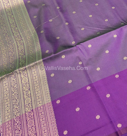 Semi Soft Silk - Sea Green With Purple Shade -VVSSS032 - 6