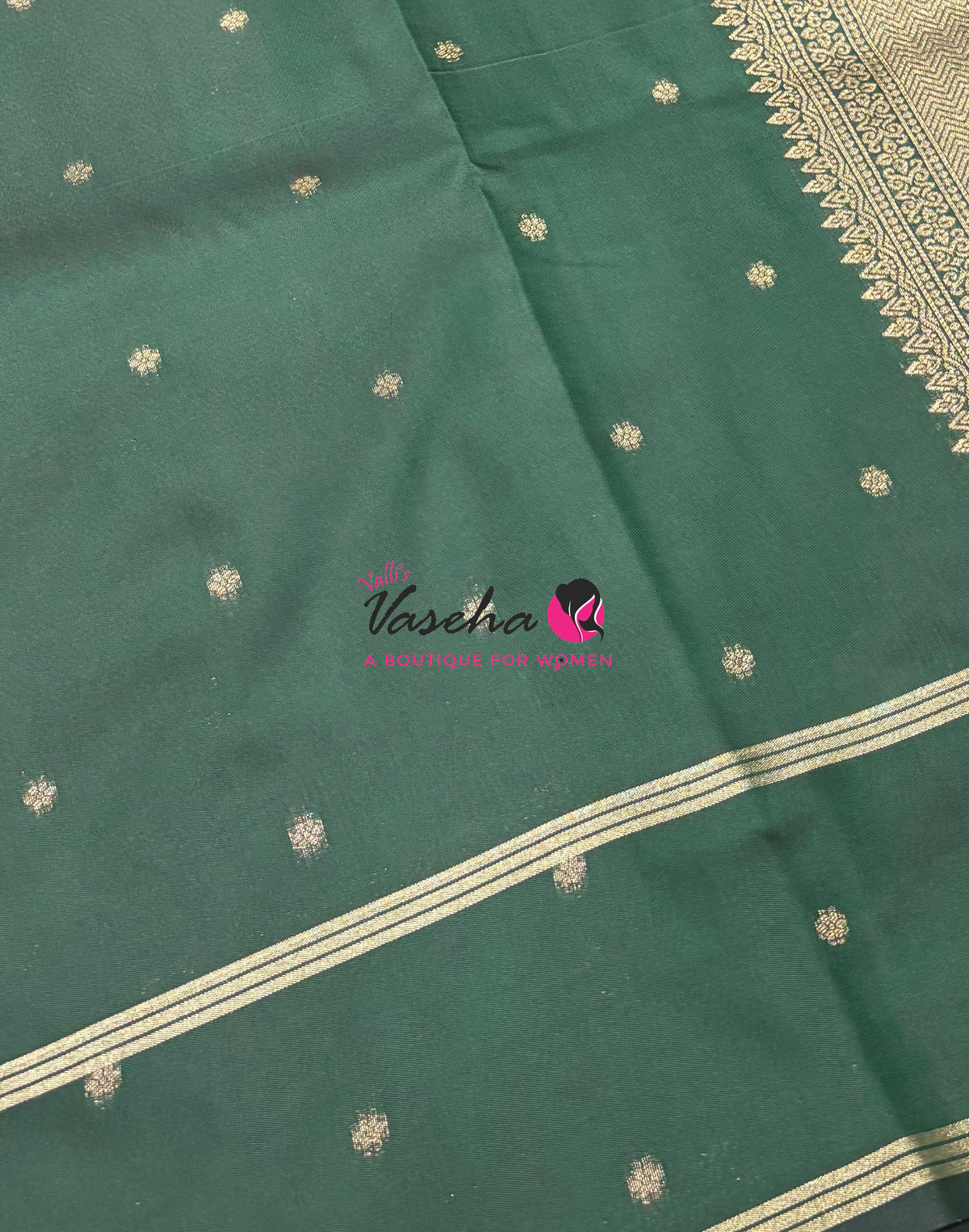 Semi Soft Silk  - Green  Shade - VVSSS041