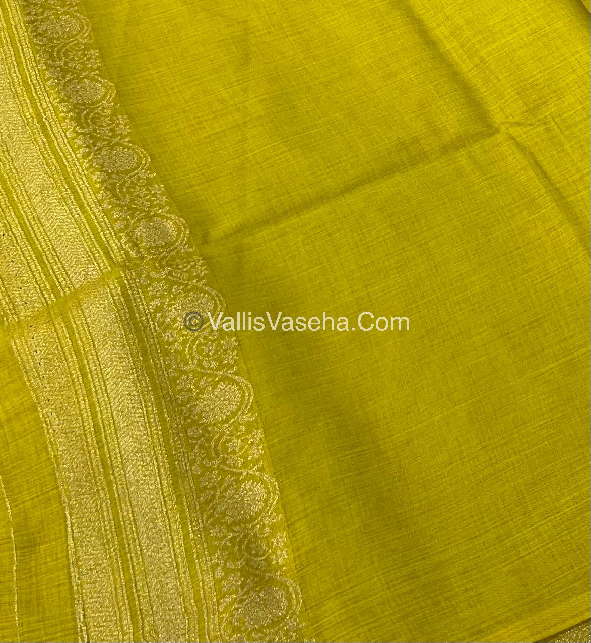 Banarasi - Heritage Silk - Semi Kathan Silk - Yellow Green Shade - VVBHS006