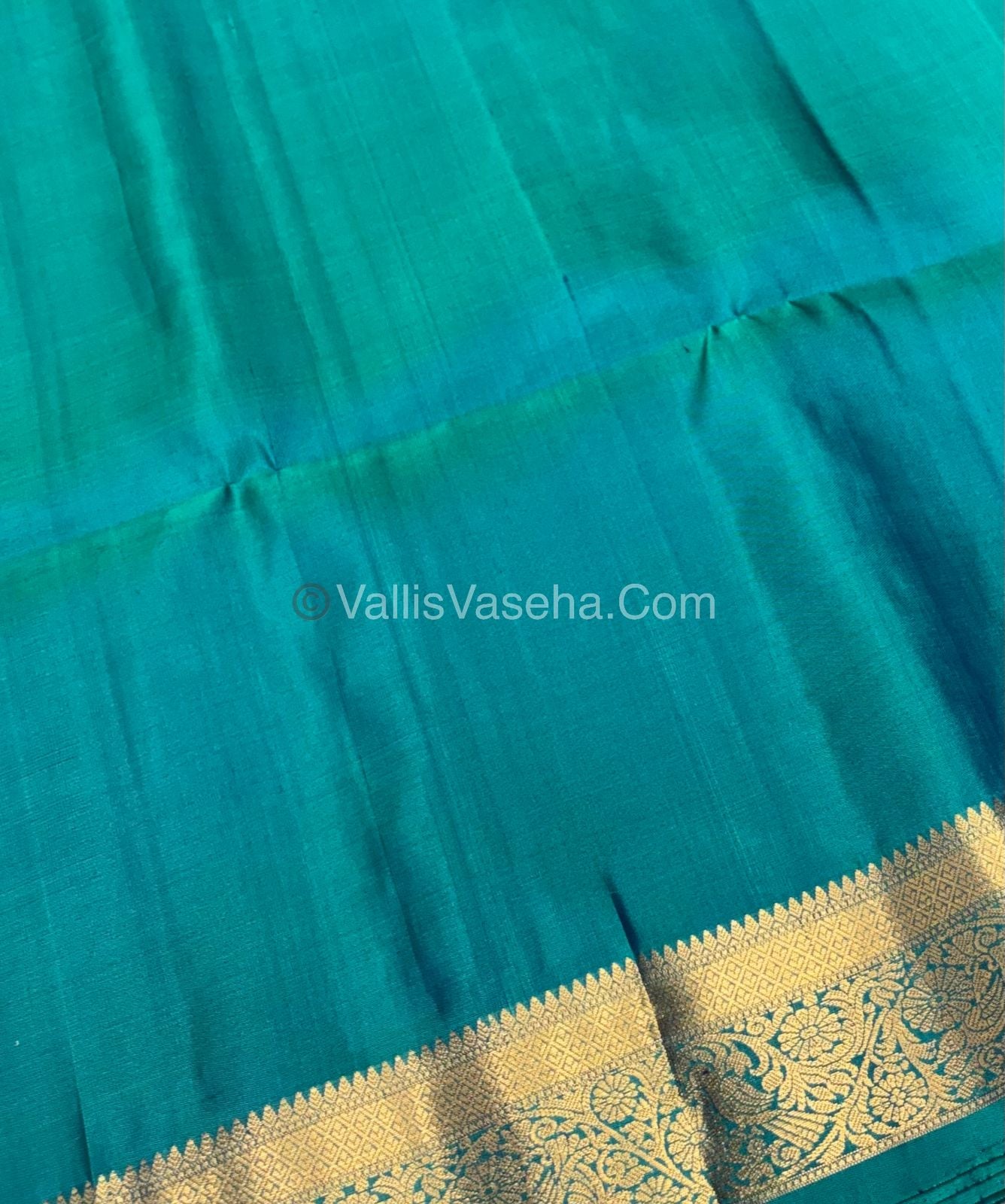 Pure Soft Silk Saree - Kanchi Border - Ramar Blue Shade - VVPSS046