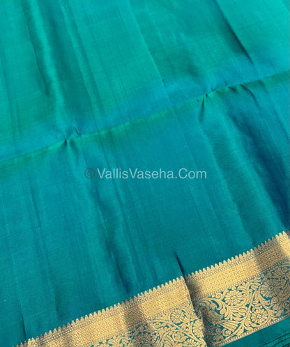 Pure Soft Silk Saree - Kanchi Border - Ramar Blue Shade - VVPSS046