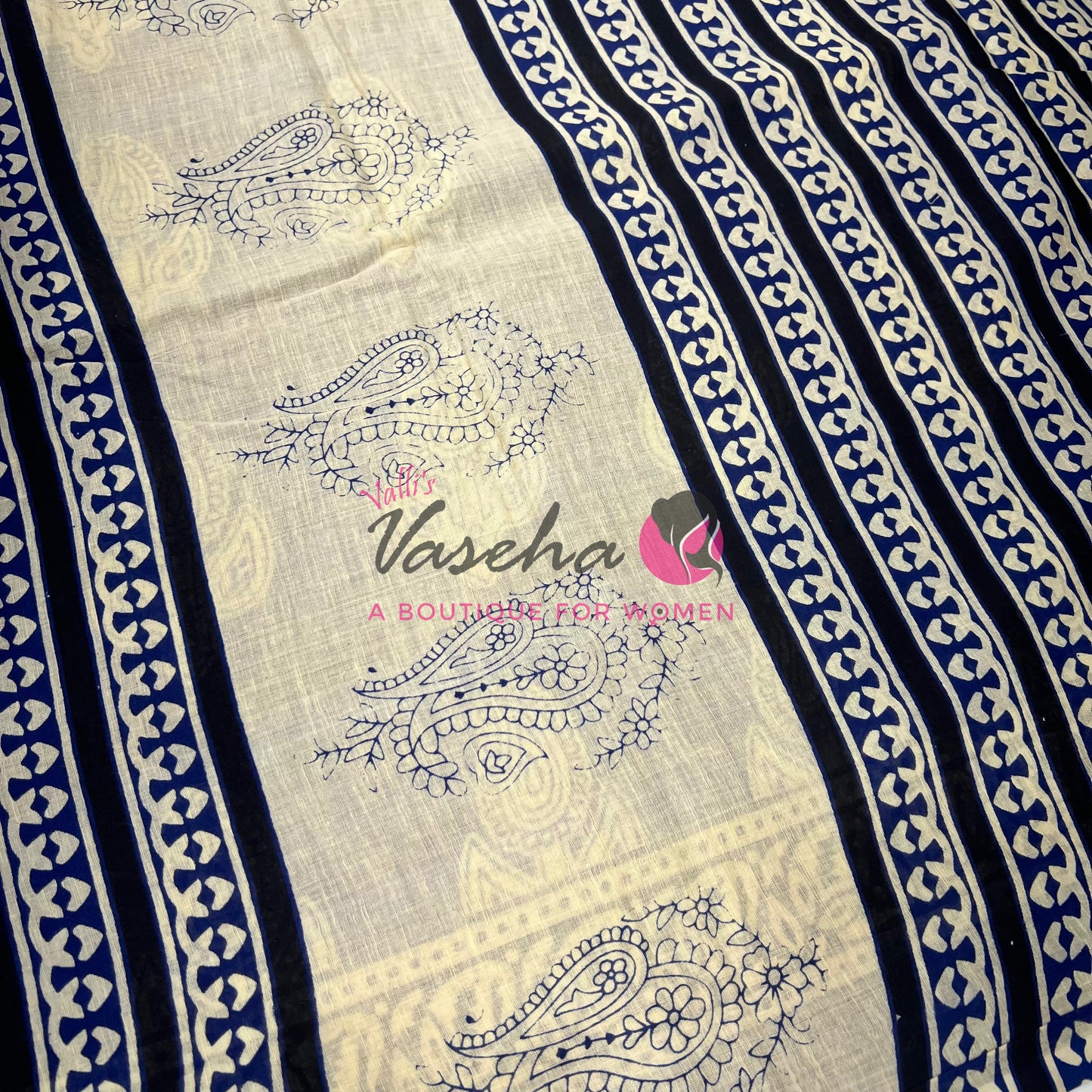 Pure Soft Mul Mul Cotton Sarees - Hand Block Prints - VVMMC010