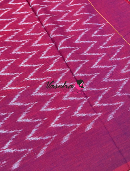 Ikkat Mercerised Cotton Saree - Single Ikkat - VVIKS001