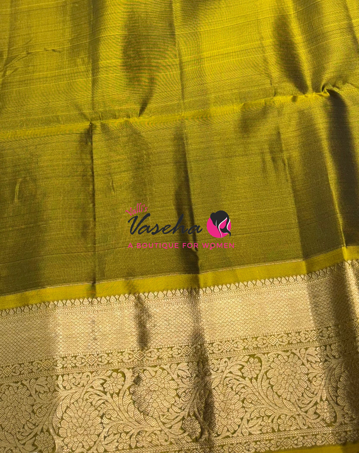 Half Mix - Pure Soft Silk Saree - Vairavoosi Design - Green & Lemon Green - VVPSS147