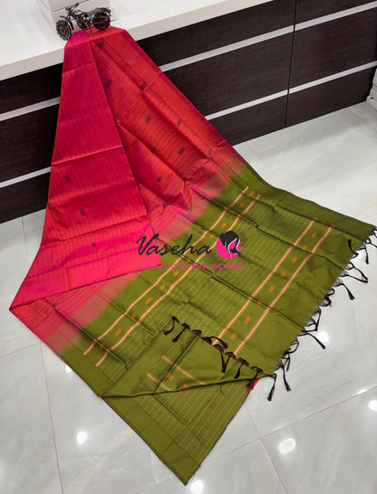 Vazhai Pattu Saree / Banana Pith - With Blouse - VVVPS003