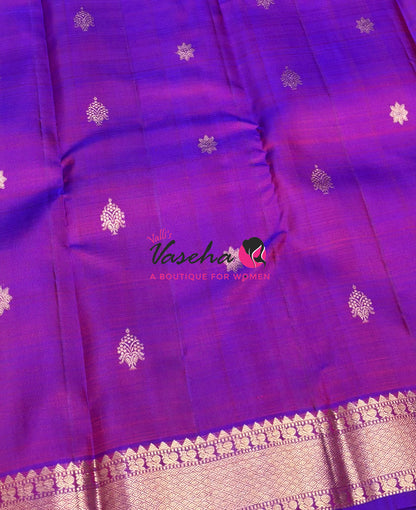 Pure Kanchipuram Silk Saree - Purplish Pink Shade - VVPS093