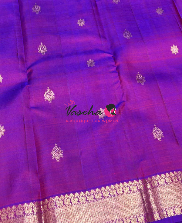 Pure Kanchipuram Silk Saree - Purplish Pink Shade - VVPS093