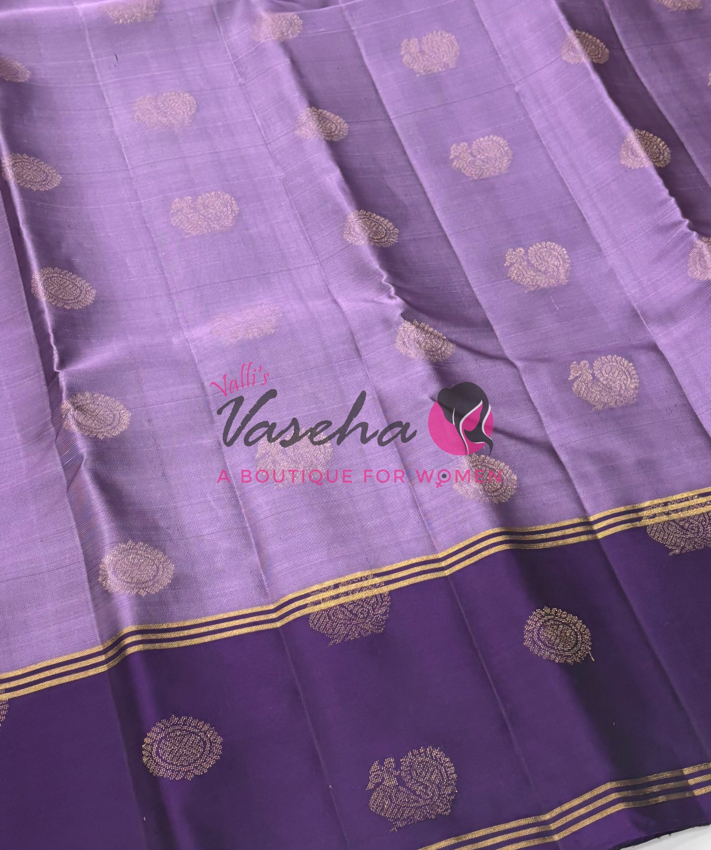 Half Mix - Pure Soft Silk Saree - Long Retta Petta Border with Butta - VVPSS105