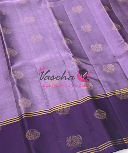 Half Mix - Pure Soft Silk Saree - Long Retta Petta Border with Butta - VVPSS105