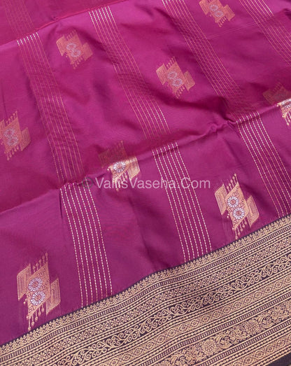 Semi Soft Silk - Purple With Purple Shade -VVSSS032 - 4