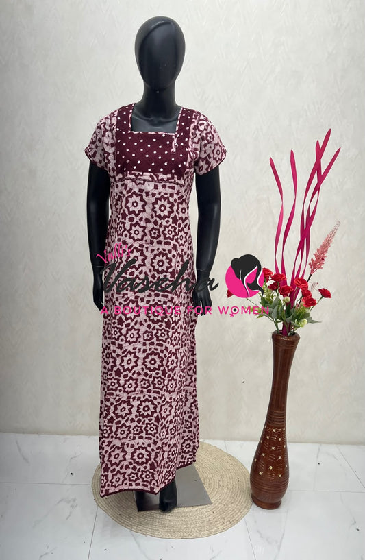 Slim Fit  - Nighties - Batick Print - VVJN001