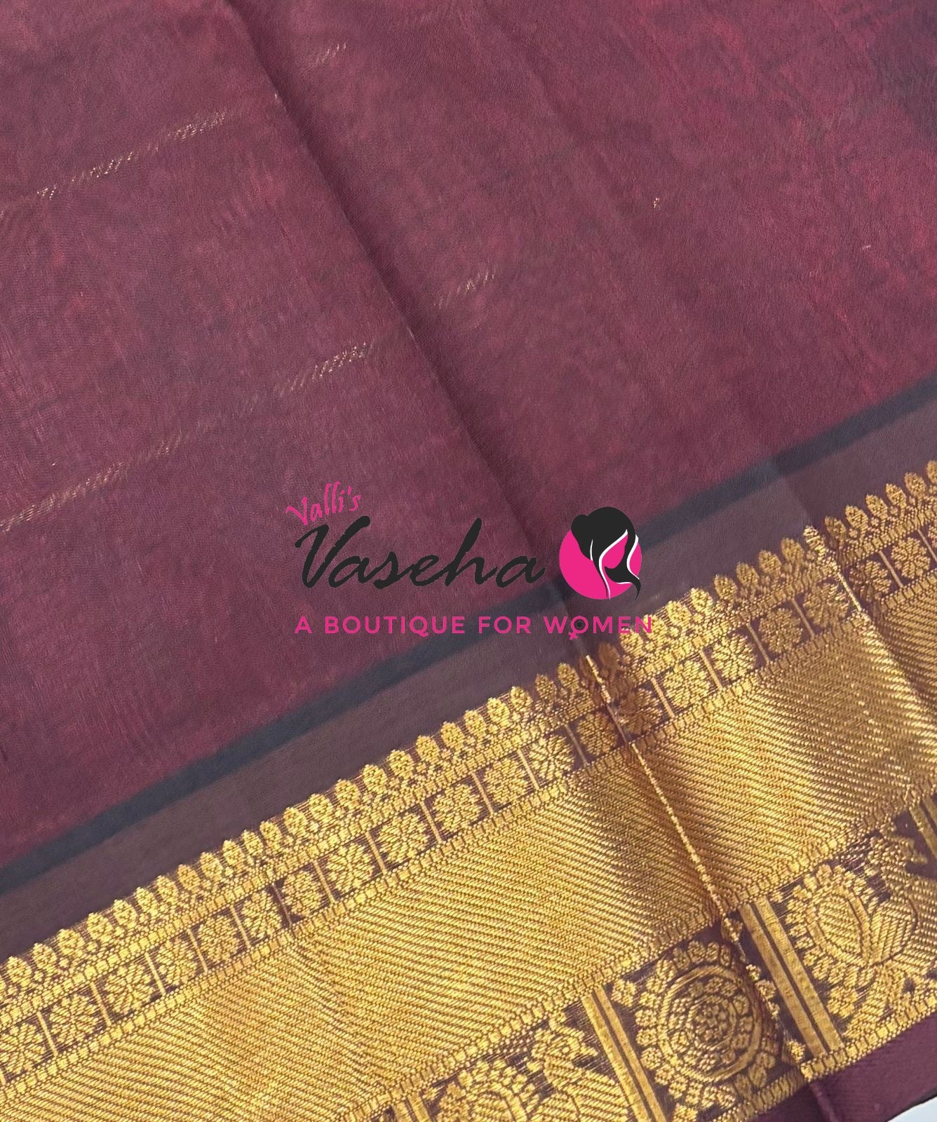 Pure Silk Cotton Saree - Mayil & Chakkaram Design - Red With Brown Shade - VVMC001
