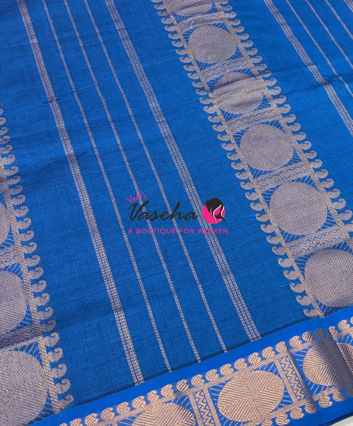 Semi Silk Cotton Saree - Checks Pattern - VVSSC019
