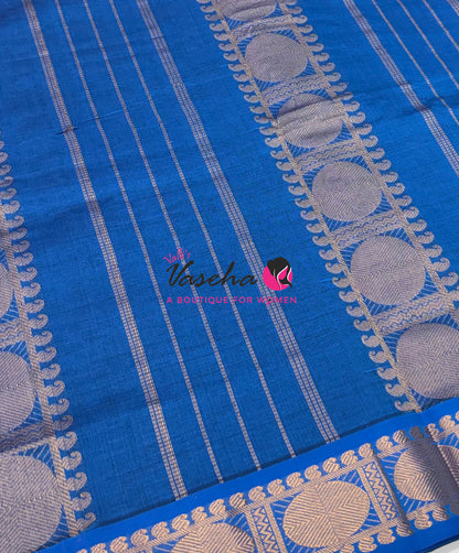 Semi Silk Cotton Saree - Checks Pattern - VVSSC019