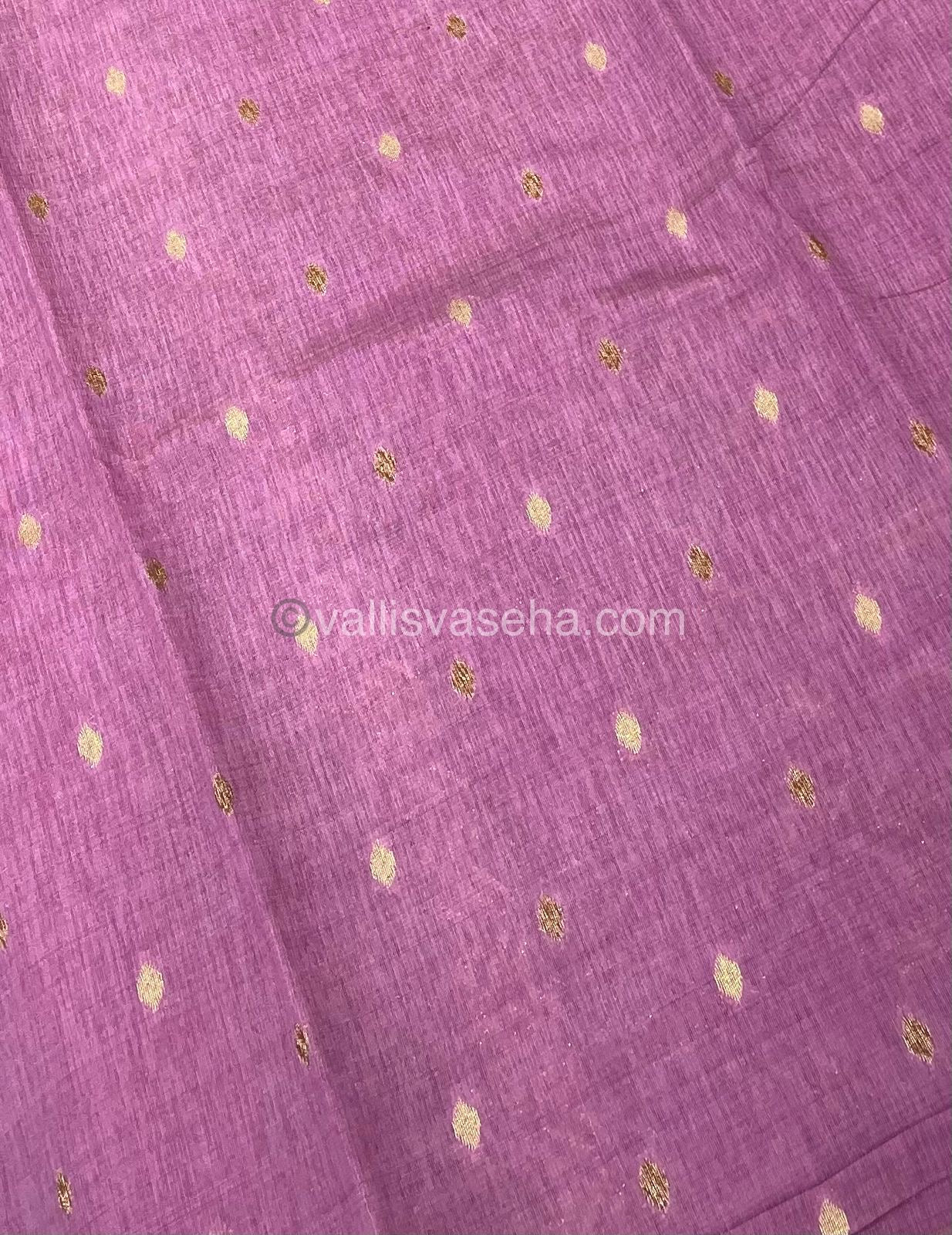 Cherry Tussar - Semi Tussar Silk - Onion Pinkish Light Lavendar  Shade - VVSTS009