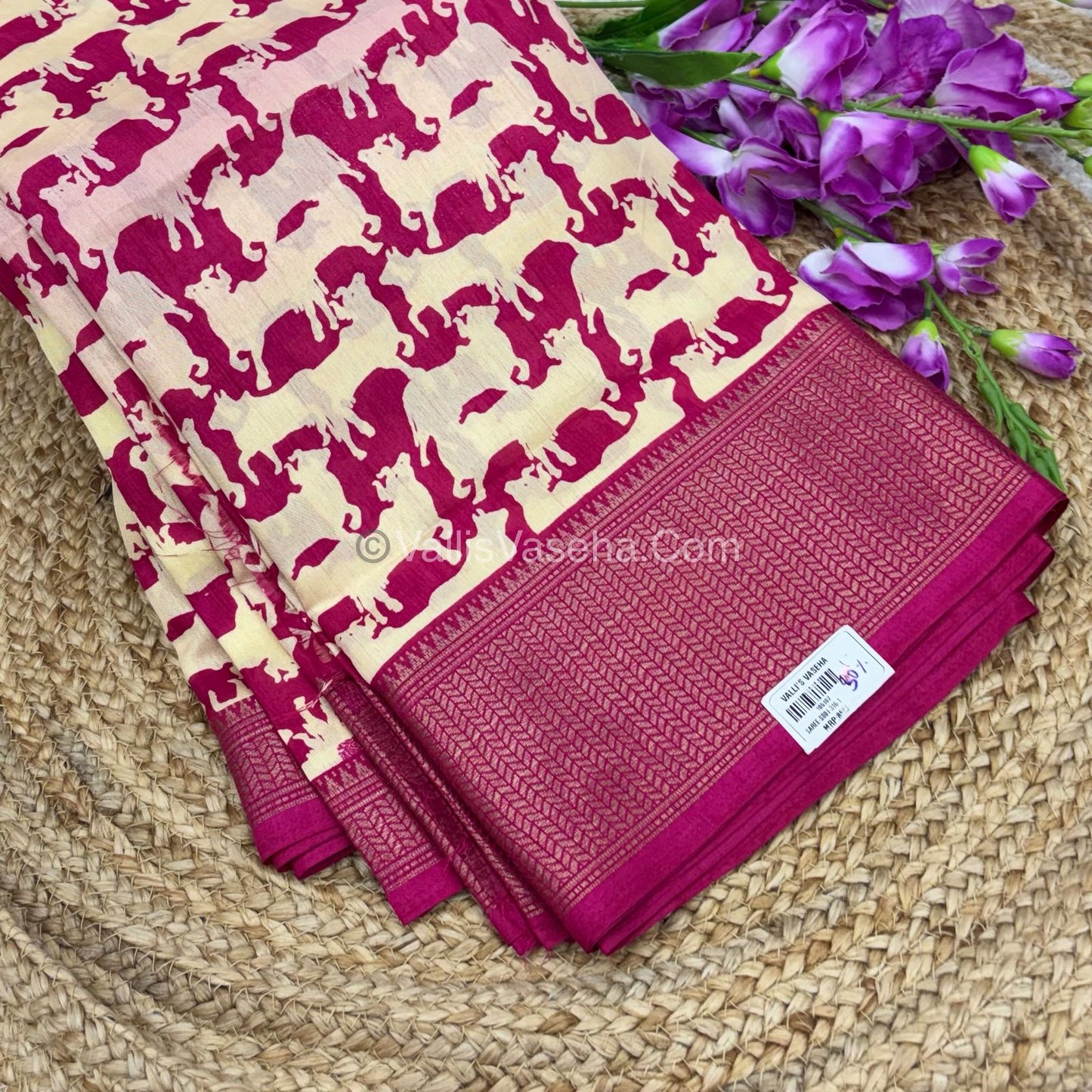 30% less - Offer Saree - Semi Dola  Saree - VVDS003