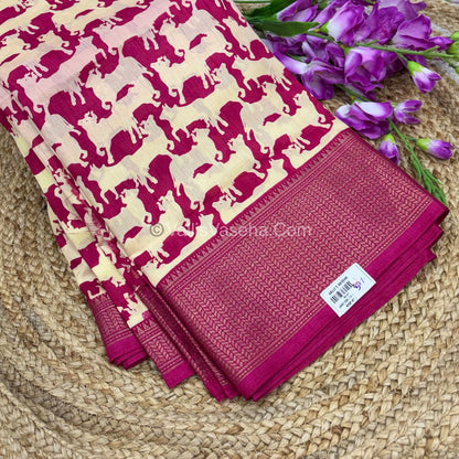 30% less - Offer Saree - Semi Dola  Saree - VVDS003