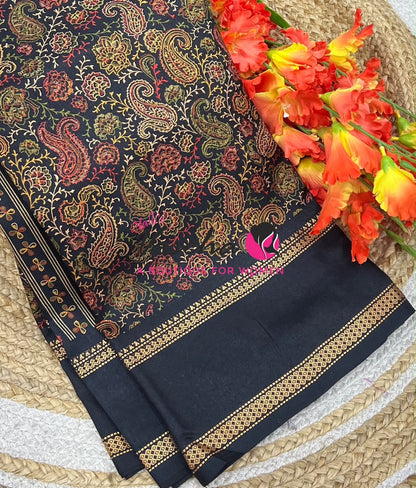Casual Wear - Fancy Mixed Cotton - Black Shade - VVFMC007