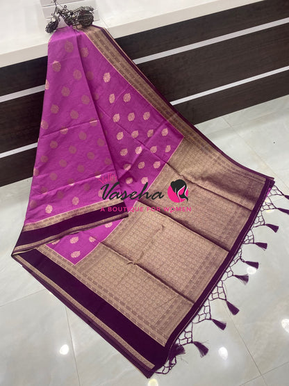 Banarasi - Heritage - Contrast  - Retta Petta border - VVBHS017