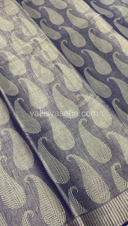 Semi Tussar Silk - Blue Shade - VVSTS001