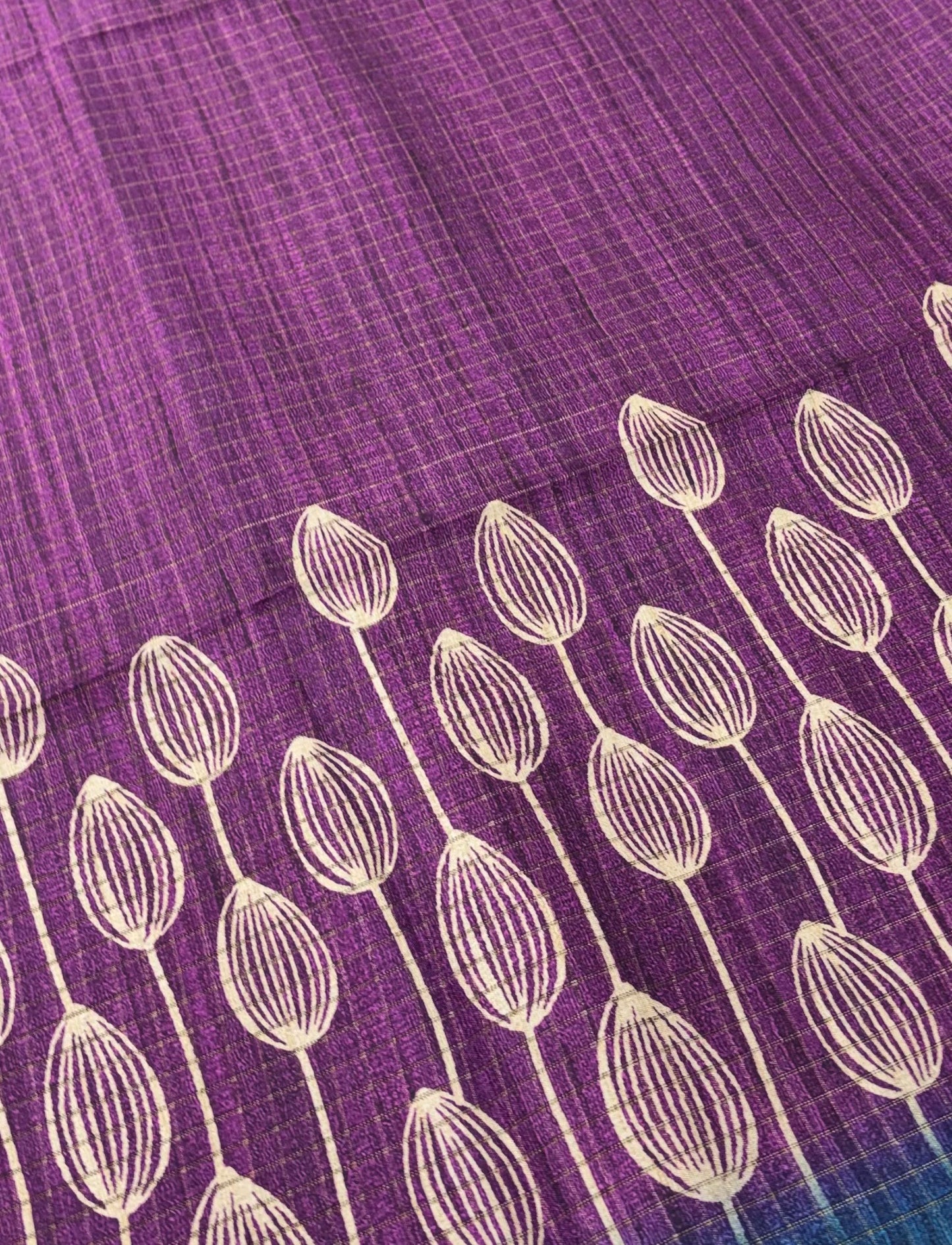 Art Tussar / Art Silk - Purple  & Blue Shade - VVATS001