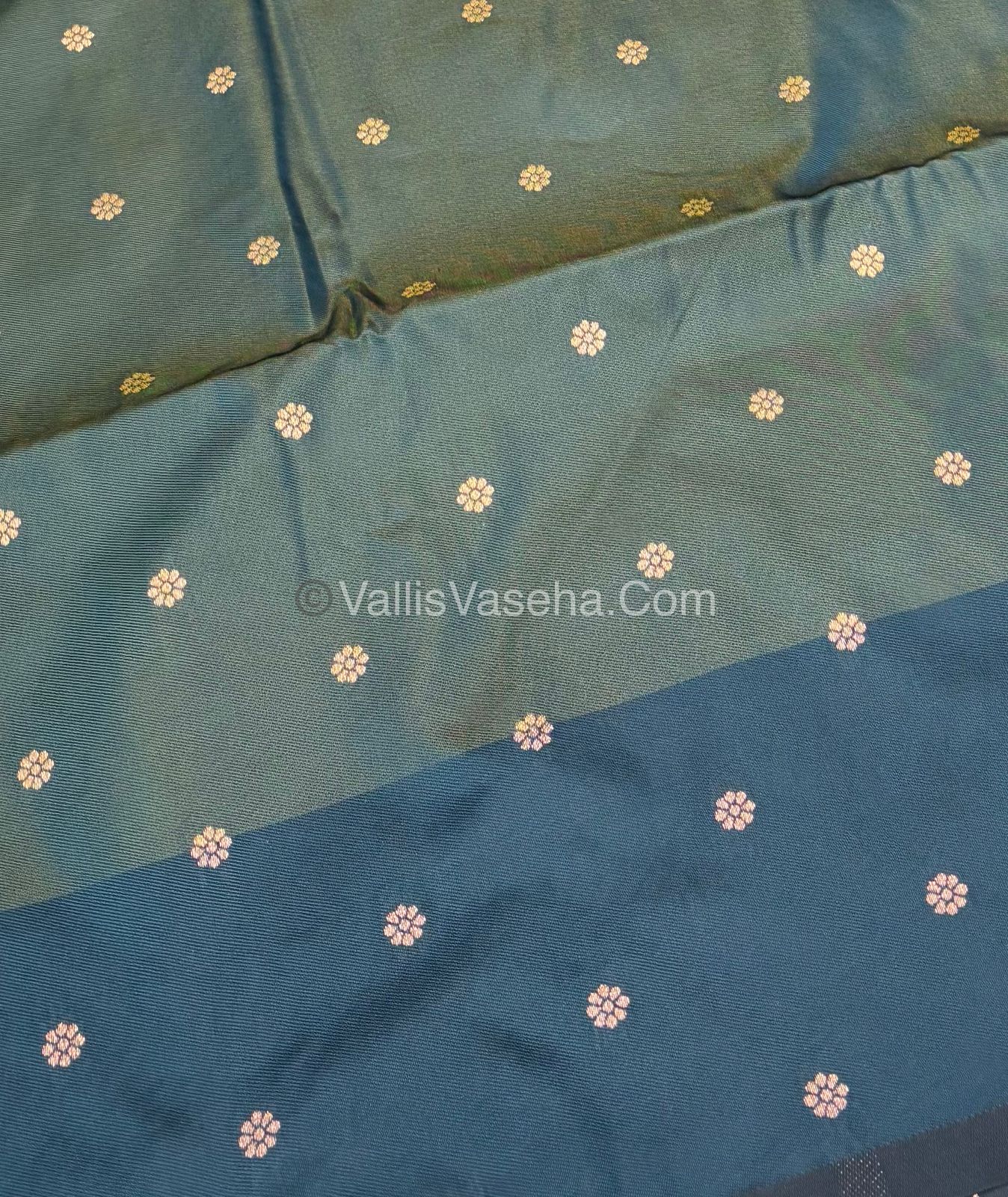 Semi Soft Silk - Dual Tone Shade With  Green Combo -VVSSS027